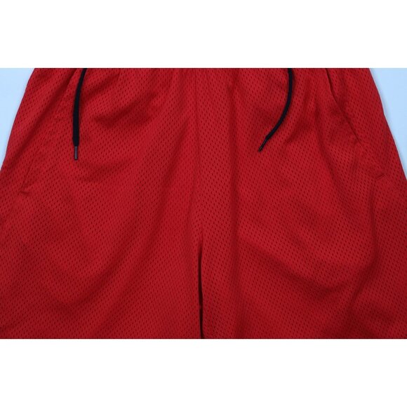 Vintage Y2K Nike Mens Small Travis Scott Mini Swoosh Above Knee Mesh Shorts Red - Picture 3 of 13